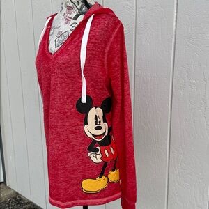Disney Red Women's Hoodie with Character Accent